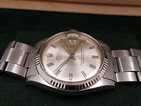 rolex datejust 1601 acciaio con ghiera oro bianco|Rolex Datejust 36 1601 .